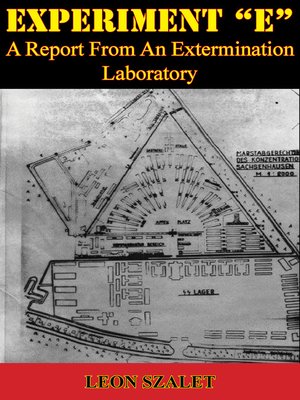 cover image of EXPERIMENT "E" — a Report From an Extermination Laboratory